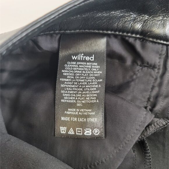 Aritzia Wilfred The Melina High-waisted Vegan Leather Pants in Black Size 6 NWT - Picture 9 of 13